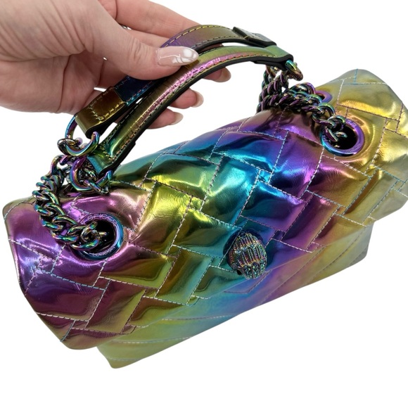 Kurt Geiger Kensington Rainbow Quilted Leather Eagle Chain Shoulder Bag Designer - Picture 9 of 16